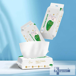 Lingettes nettoyantes pour le visage, 80 unités, texture perle, 200x200 mm