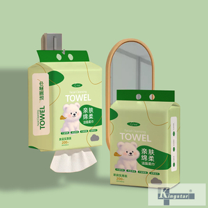 Format familial, lingettes nettoyantes pour le visage, 200 unités, 200 x 200 mm