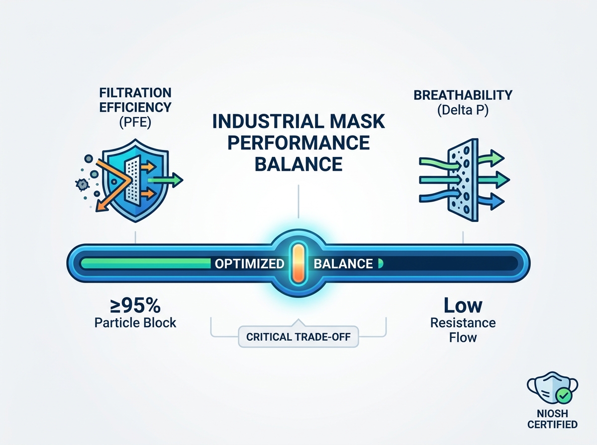 Sp&eacute;cifications du masque facial jetable industriel