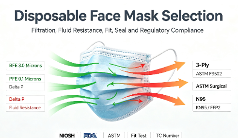 Types de masques jetables : comment choisir le bon masque pour différentes applications